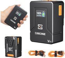 ZGCINE ZG-V99 Mini V-Mount 99Wh (14.8V 6800mAh) kameras akumulators, atbalsta PD USB-C lādētāju ar D-TAP BP USB-C USB-A izeju BMPCC 4K 6K Pro, ZCAM, Canon EOS R5C, Sony FX3