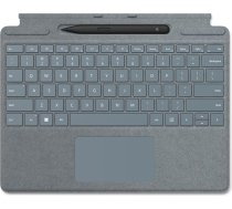 Microsoft Surface Pro 8 / 9 / X Signature tastatūra ledus zilā krāsā komplektā ar plānu pildspalvu 2 melnā krāsā