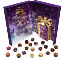 Hallingers Frohe Weihnachten - Vegānu Adventes kalendārs Šokolādes dāvanas Rokām darināta daļa ar spirtu no šokolādes Vegāns (kaste) - aizpildiet Adventes kalendāru Jaunumi un Adventes kalendārs | Apsveicam Chan