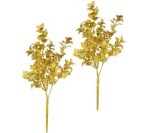 Mini Ilex zariņš ar mirdzumu Mākslīgo augu ziedu krūms Ilex Mākslīgais zariņš Dekoratīvais Ziemassvētku dekorēšana Aranžēšanas vainags Adventa vainags Vainags Zariņš Ziemassvētku dekorēšana 2 komplekti