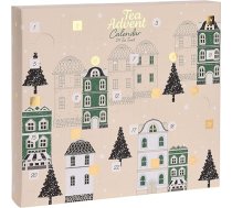 Spetebo Tējas adventes kalendārs 2024 Beige - 24 tējas maisiņi - dažādu veidu tēja Ziemassvētku sezonai - Adventes Ziemassvētku dekorēšanas kalendāra izmēģinājuma komplekts