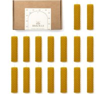 BESOULS 16 bišu medus sveces | Magic Happiness Ritual 11/22 + QR ar digitālo saturu | 100% dabīgs vasks | Roku darbs | Bez parafīna | 10 x 2 cm (16)
