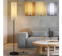 Fortand stāvlampa, LED stāvlampa ar 3 krāsu temperatūrām, 3000-6500 K, 12 W, E27 stāvlampa, mūsdienīga lasīšanas lampa ar lina abažūru un kājas slēdzi, retro stāvlampa viesistabai, guļamistabai, 175