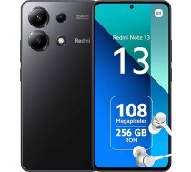 Xiaomi Redmi Note 13 viedtālrunis, 8 GB + 256 GB, bez līguma, melns