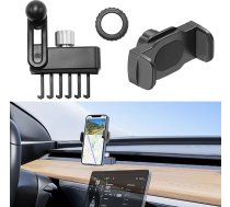 TTCR-II Custom Fits Base for Car Mobile Phone Holder Compatible with Tesla Model 3 Model Y 2023 Car Accessories Tesla Y Upgrade Smartphone Holder 360° Rotatable Adjustable Tesla 3 Car Phone Holder