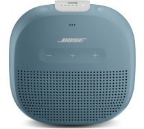 Bose SoundLink Micro Bluetooth skaļrunis: Mazs pārnēsājams ūdensnecaurlaidīgs skaļrunis ar mikrofonu, zils.