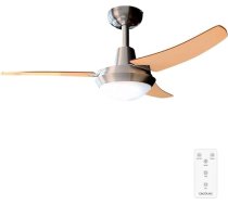Cecotec EnergySilence Aero 480 Griestu ventilators 65 W un 42 collas ar gaismu un tālvadības pulti, 3 ātrumi, regulēšana, valriekstu un dižskābarža koka apdare