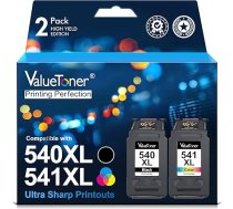 Valuetoner 540 541 Printeru kasetnes atjaunotas Canon printeru kasetnes 540 541 XL PG-540XL CL-541XL priekš Canon Pixma TS5150 MG3650 MG3650s MG3600 MG4250 MX475 MX515 MX535 MG3500(2 54 XL)