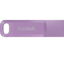 SanDisk 1TB Ultra Dual Drive Go USB Type-C zibatmiņas disks ar abpusējiem USB Type-C un A tipa savienotājiem viedtālruņiem, planšetdatoriem, Mac un PC - lavandas krāsā