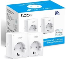 TP-Link Tapo viedā WiFi rozete Tapo P110 ar enerģijas patēriņa kontroli, viedā mājas Alexa rozete, darbojas ar Alexa, Google Home, balss vadība, tālvadība, mini, 2 gab. komplektā