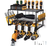 FIAMER Lectric elektroinstrumentu organizators, instrumentu turētājs, urbjmašīnu glabāšanas plaukts, piekaramais sienas organizators garāžas elektroinstrumentu glabāšanai, garāžas instrumentu plaukts, instrumentu organizators