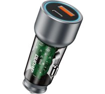 Dudao R4T 30W USB-A USB-C auto lādētājs - pelēks