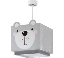 Dalber Lampa Bērnu istabas lampa, Bērnu lampa, Piekaramais gaismeklis, Griestu gaisma, Bērnu istaba, Mazais lācēns, Dzīvnieki, Pelēks, 64572, E27