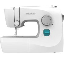 Cecotec šujmašīna, kompakta un pārnēsājama, 15 dūrieni, iesācējiem, BelleCouture 1500, manuālā pogas caurumu izgatavošana 4 līmeņos, regulējama pogas caurumu kājiņa, regulējams diegu spriegojums un piederumu komplekts