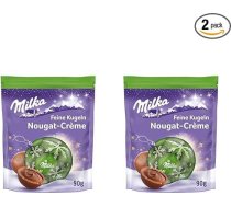 Milka Fine Balls Nougat Créme 1 x 90 g I Ziemassvētku šokolādes vienreizējs iepakojums I Adventes kalendāra šokolāde I Saldumi Ziemassvētkiem Izgatavots no 100% Alpu piena šokolādes (2 gab.)