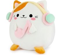 balvi pūkains Kawaii Melody White Cat spilvens ar mīkstām un mīkstām neilona austiņām