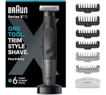 Braun Series X XT5300 vīriešu bārdas trimmeris / ķermeņa kopšanas līdzeklis / elektriskais skuveklis / profesionāls matu trimmeris / 6 uzlikas sejas un ķermeņa bārdas trimmerim / uzlādes stacija