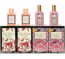 Gucci smaržas sievietēm - 4 sieviešu smaržu dāvanu komplekts sievietēm - 2 x Gucci Bloom smaržas sievietēm 4,5 g un 2 x Gucci Flora smaržas sievietēm 4,5 g