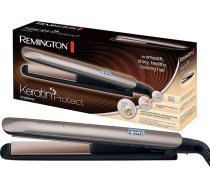 Remington keratīna iztaisnošanas gludeklis (augstas kvalitātes keratīna keramikas pārklājums, bagātināts ar mandeļu eļļu) LCD displejs, 9 temperatūras iestatījumi 150-230 ° C, matu taisnotājs S8540