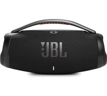 JBL Boombox 3 bezvadu Bluetooth skaļrunis, pārnēsājams ūdensizturīgs mūzikas skaļrunis ar iekštelpu un āra režīmu, 24 stundu atskaņošanas laiks, melns