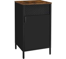 SONGMICS LSC101B01 Metāla skapis ar dubultdurvīm, magnētiskais aizvēršanas mehānisms, regulējams plaukts, tērauda rāmis, 40 x 42,5 x 76 cm, Vintage Brown/Black krāsā