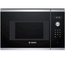 Bosch BFL524MS0 6. sērijas iebūvējamā mikroviļņu krāsns / 900 W / 20 L / Pagrieziena galds 25,5 cm / Kreisais durvju šarnīrs / Nerūsējošais tērauds / AutoPilot 7 / Elektroniska durvju atvēršana