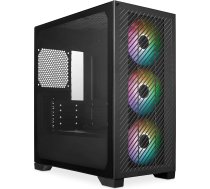 Cooler Master Elite 301 Mini Tower (Micro ATX, ITX), 3 x 120 mm ARGB ieplūdes ventilatori (1200RPM) Atbalsta līdz 280 mm dzesētāju vai 365 mm GPU, ventilējams barošanas bloka pārsegs, USB 3.2 Gen1 Type-C