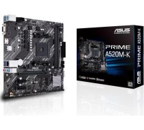 ASUS Prime A520M-K pamatplate Socket AM4 (AMD Ryzen, micro-ATX, M.2, 1Gbit/s-Ethernet, SATA 6Gbit/s, USB 3.2 Gen 2 Type-A)