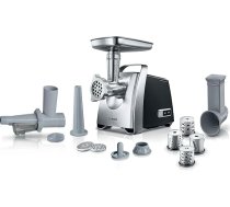 Bosch Hausgeräte MFW68660 1 Elektriskais desu piederums, 3 nerūsējošā tērauda diski ar caurumiem, melns, sudraba krāsā, 880 W