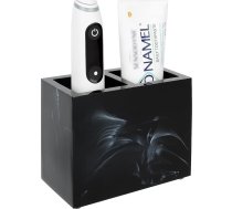 Linkidea Zobu birstes turētājs vannas istabai, sveķu zobu birstes statīvs elektriskajai zobu birstei un zobu pastas organizētājam, saderīgs ar Oral-B iO Series, Philips Sonicare, Aquasonic, melns