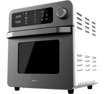 Cecotec Friitteuse Backofen Bake&Fry 1500 Touch. 15 litru, 1700 W, Gesündere Ergebnisse, Touchscreen, 10 voreingestellte Menüs, Edelstahl, 60-230 º, Zubehör-Set.