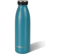 wenco nerūsējošā tērauda pudele 0,5 l / 500 ml izolēta un hermētiski izturīga aukstiem un karstiem dzērieniem, var izmantot arī kā termosu flakonu, nesatur BPA - karību jūras zils