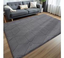 Pūkains citronu paklājs Dzīvojamā istaba 200 x 300 cm, pelēks mazgājams paklājs Bērnu istabas pūkaini paklāji Guļamistabas paklājs Platība ar īsu pūru, pūkains, neslīdošs paklājs Bērnu istabas paklājiņi