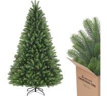 SALCAR 100% PE plastmasas eglīte, 180 cm, mākslīgā eglīte ar 762 PE zaru galiem, eleganta Nordmann egle, ar cimdiem un metāla statīvu.