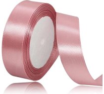 Dāvanu lenta Rose Gold 25 mm plata, 23 metri Satīna lentes Rose Pink auduma lentes Amatniecība, kāzu apdare, Ziemassvētki, matu lokus, pušķi, dzimšanas dienas un dāvanu iepakojums