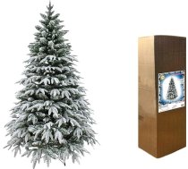 4ft/1.2m Mākslīgā Ziemassvētku egle Lapzemes egle - sniegota zaļa 332 PE/PVC zaru gali, salokāms metāla statīvs mājas Ziemassvētku rotājumiem
