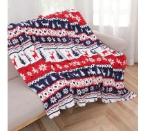 Cuddly sega Ziemassvētku sega Trīskrāsains Ziemassvētku raksts 220 x 200 cm Ziemassvētku ziemas sega Pūkains silts gultas pārklājs Dzīvojamās istabas apdare Dīvāna sega sega sega Sega
