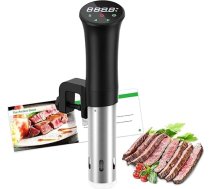 Sous vide Sous-vide katls, precīzas gatavošanas katls, iegremdēšanas cirkulators, 3D jaudīga klusa ūdens cirkulācija, zems eļļas un tauku saturs, veselīgs uzturs, melns (atkārtoti lietojams)