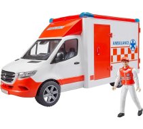 bruder 02676 Mercedes-Benz Sprinter Ambulance Integrēts gaismas un skaņas modulis Māsu pārvadāšanas autovadītājs Avārijas transportlīdzeklis Neatliekamās medicīniskās palīdzības dienests bworld 1:16