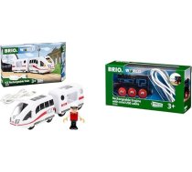 BRIO World 36088 - Pasaules ledus vilcieni ar baterijām - ar baterijām darbināma rotaļu lokomotīve bērniem no 3 gadu vecuma un 33599 - bateriju lokomotīve ar mini USB, krāsaina