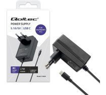 Ļoti ātrs pd lādētājs raspberry pi 5 | usb-c | 27w | 5-12v | 1,8-5a | melns