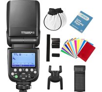 Godox TT685II-S TT685SII Speedlite TTL zibspuldze 2.4G HSS High Speed 1/8000s GN60, saderīga ar Sony A7III A7IV A77II A7RII A7R A58 A99 A6400 A6000 (GODOX TT685II-S)