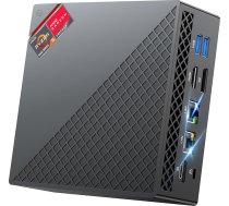 NiPoGi AM06 PRO Mini PC 32GB RAM, AMD Ryzen 5 5500U (6C/12T, līdz 4.0GHz) Mini PC Dual LAN, 512GB M.2 NVMe SSD Mini Desktop Computer, 4K UHD Triple Display/WiFi 5/BT 4.2 spēlēm/ birojam/HTPC.