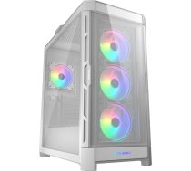 COUGAR Duoface Pro RGB Mid Tower datora korpuss ar 2 priekšējiem paneļiem un RGB ventilatoriem (balts)