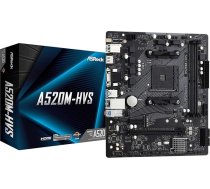 MB ASRock A520M-HVS AM4 M-ATX mazumtirdzniecība melns