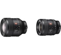 Sony FE 85mm f/1.4 GM | Pilna formāta, portretu objektīvs, augstākās klases (SEL85F14GM), melns un FE 24mm f/1.4 GM | Pilna kadra, platleņķa, augstākās klases (SEL24F14GM)