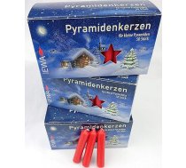 Ebersbacher, Sveces, 150 piramīdas formas sveces, sarkanas, 14 x 74 mm (PK 50/500) (3 x 50 gab.)