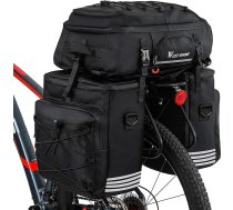 XIQI Velosipēdu Pannier Rack Bag, ūdensizturīgs, 3-in-1 velosipēdu somas Pannier Rack, 48L velosipēdu somu komplekts, velosipēdu somas, mugursomas un plecu somas, daudzfunkcionālas bagāžas somas E-Bike, MTB