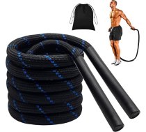 IWTBNOA Heavy Skipping Rope, 1.2 kg kaujas lēciena virve, svērta lēciena virve vīriešiem un sievietēm, pieaugušo fitnesa virve, sporta virve, kaujas ola visa ķermeņa muskuļu apmācībai, svara zudums