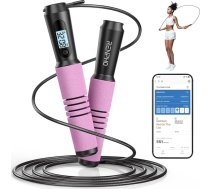 RENPHO Skipping Rope, Smart Fitness Skipping Rope ar App datu analīzi, treniņu lēciena virve, ātruma virve fitnesa apmācībai, Crossfit, profesionālajam sportam, skriešanas virve pieaugušajiem, sievietēm, vīriešiem,